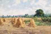 Arthur Boyd Houghton Wheatfield, Wiltshire Spain oil painting artist